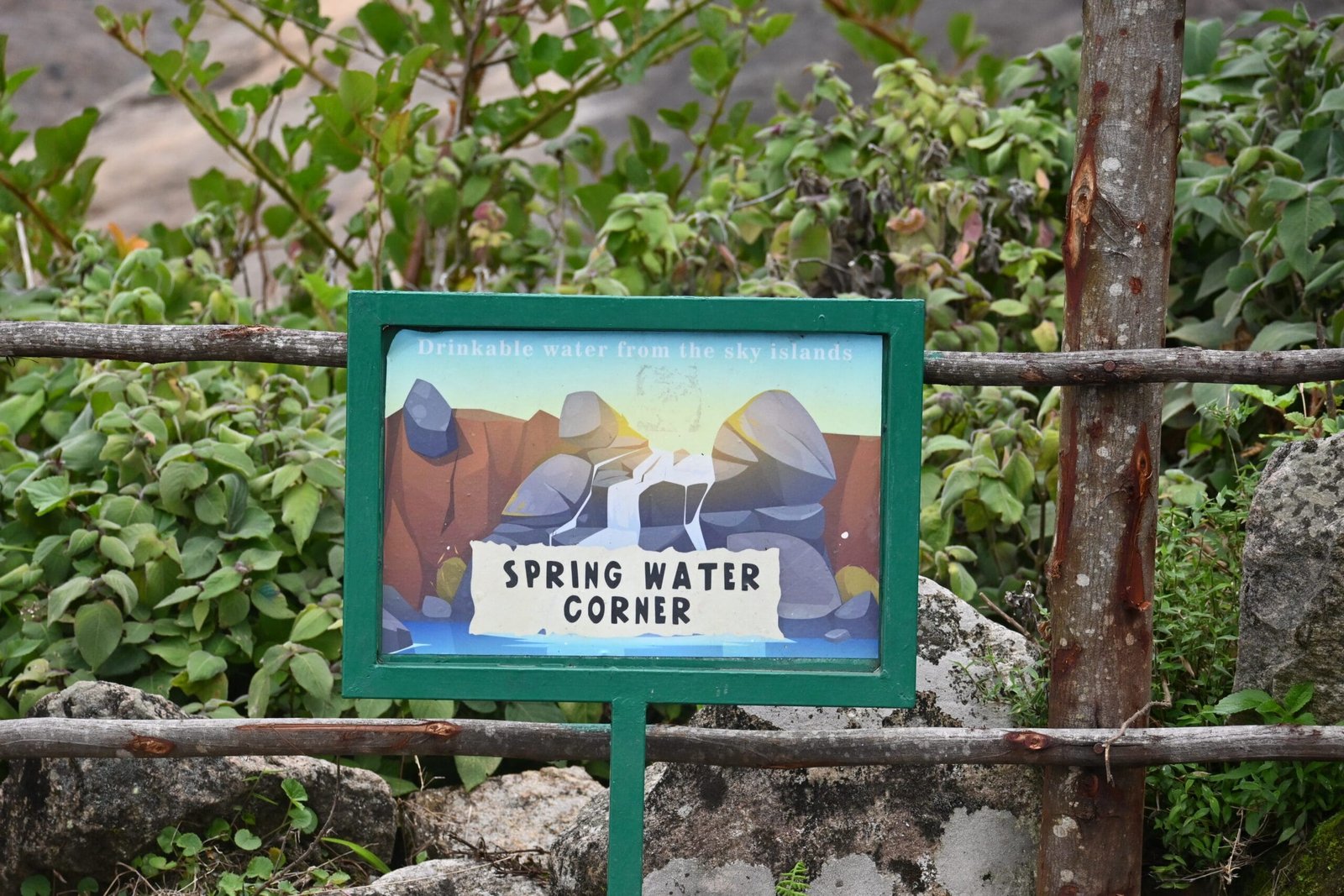 Information board at Eravikulam National Park about natural springs and conservation Munnar Kerala
