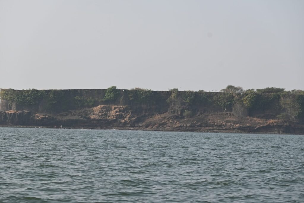 The rocky coast and cliffs at Dapoli
