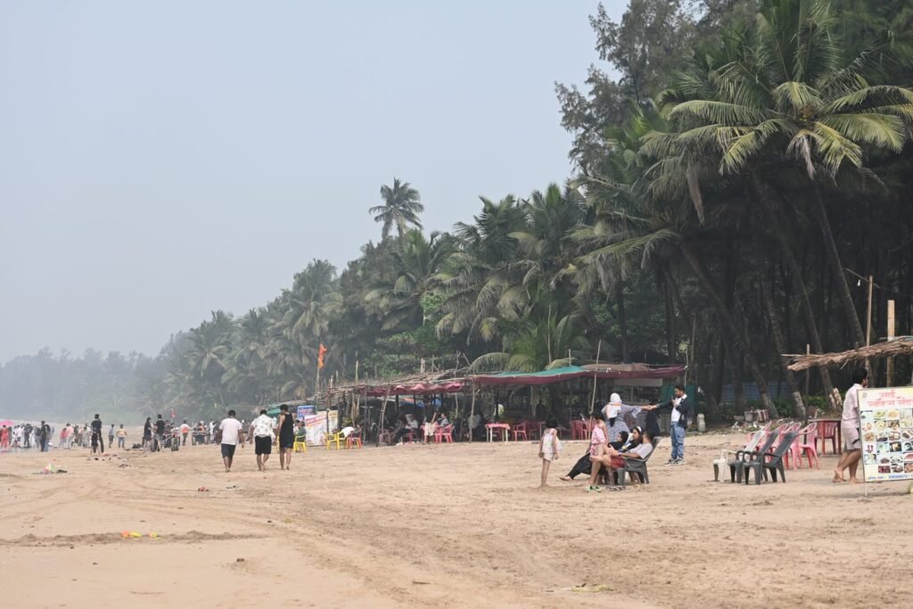 Kihim Beach, Alibaug, on a grey winter morning